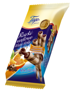 Rurka z kremem czekoladowo-pomarańczowym