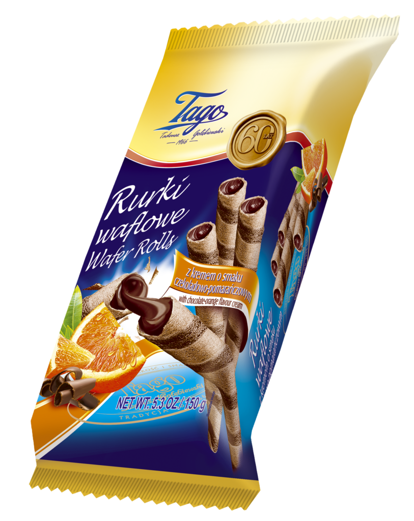 Rurka z kremem czekoladowo-pomarańczowym